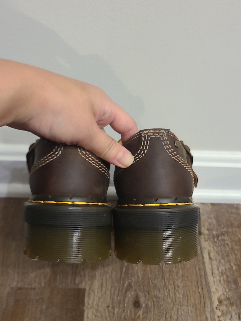 Dr Martens Bethan Crazy Horse Platform Mary Jane Shoes - Picture 8 of 8